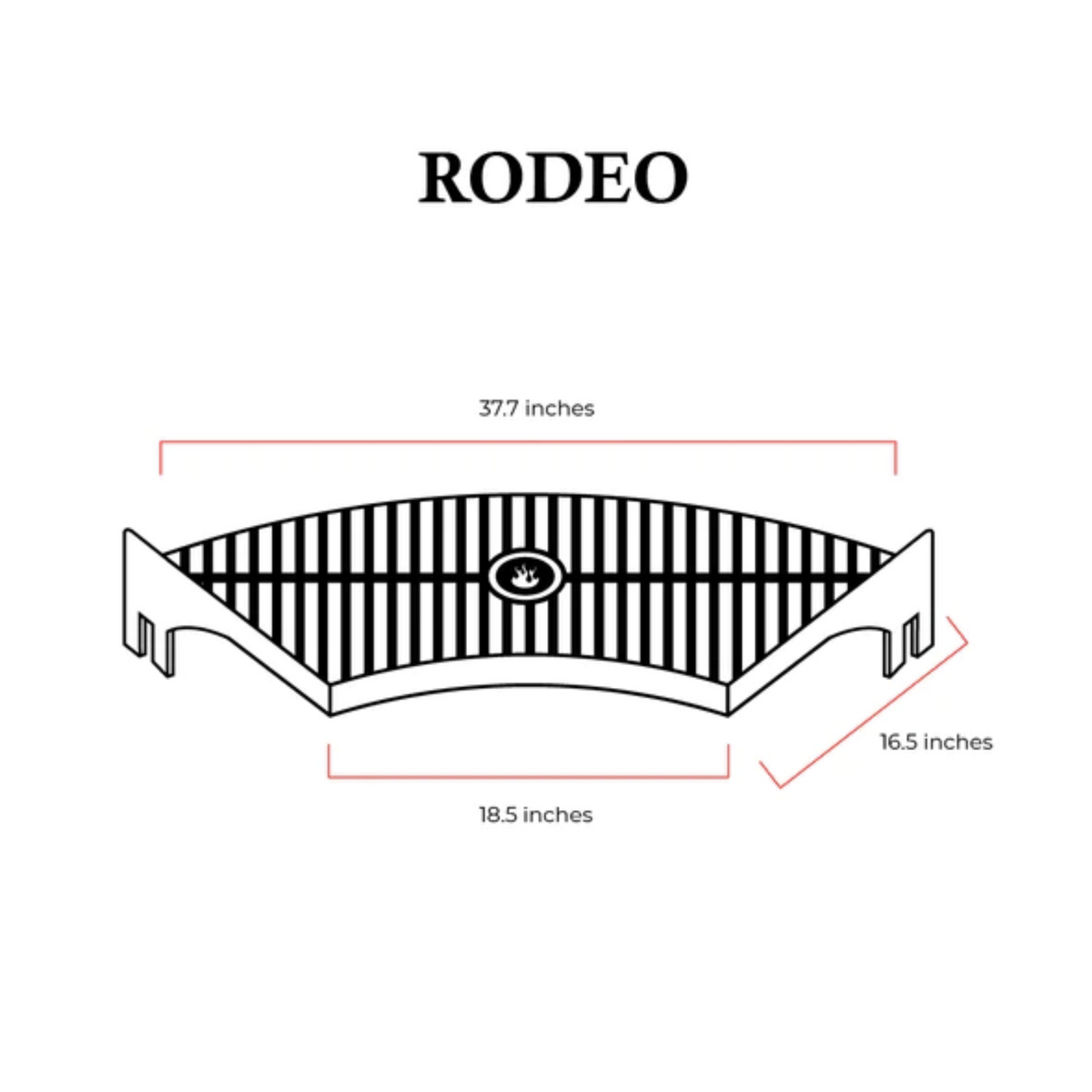 Fogues TX Curved Grill for Open Fire Grill - TXGRILL80