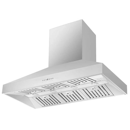 Forno 2-Piece Appliance Package - 48-Inch Dual Fuel Range & Wall Mount Hood in Stainless Stee - AP2-6156-48l