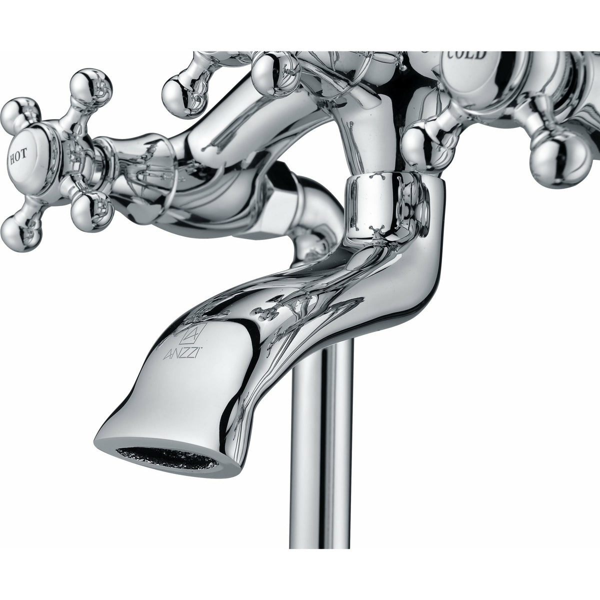 Anzzi Tugela 3-Handle Claw Foot Tub Faucet with Hand Shower FS-AZ0052 - FS-AZ0052BN