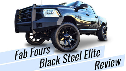 Fab Fours CH08-Q2062-1 Chevy Silverado 2500/3500 2007.5-2010 Black Steel Elite Front Bumper with Pre-Runner Guard