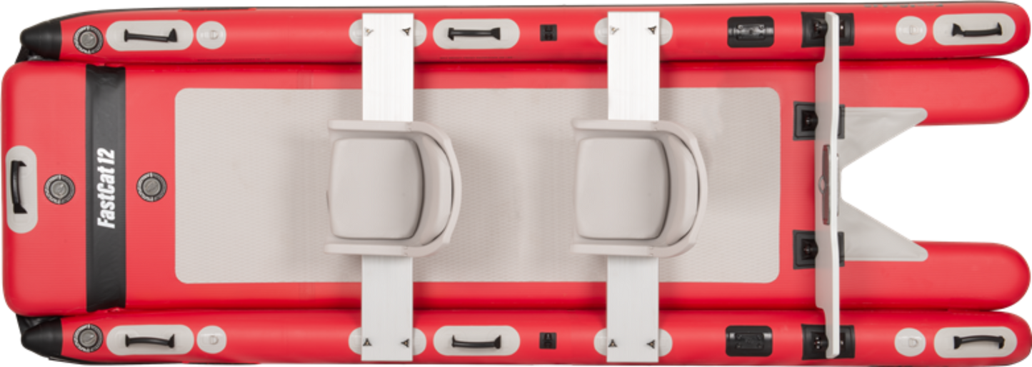 Sea Eagle FASTCAT12K_SWC Catamaran Inflatable Boat Swivel Seat Canopy Package New - FASTCAT12K_SWC