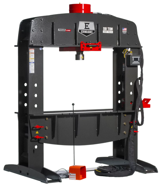EDWARDS 110 Ton Shop Press w/ PLC & Portable Power Unit 3 Phase, 230V - ED9-HAT9070