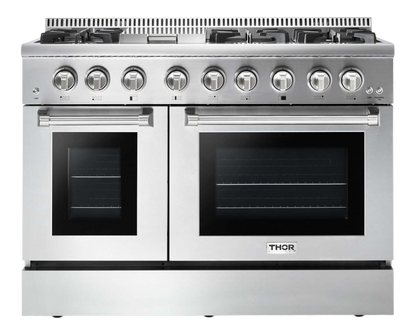 Thor Kitchen 48 Inch Professional Dual Fuel Range in Stainless Steel - HRD4803ULP