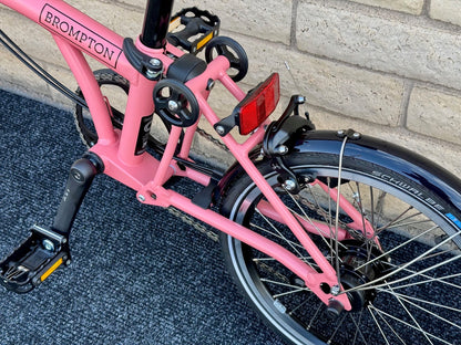 Brompton C Line 12-Speed Mid-HB Flamingo Pink
