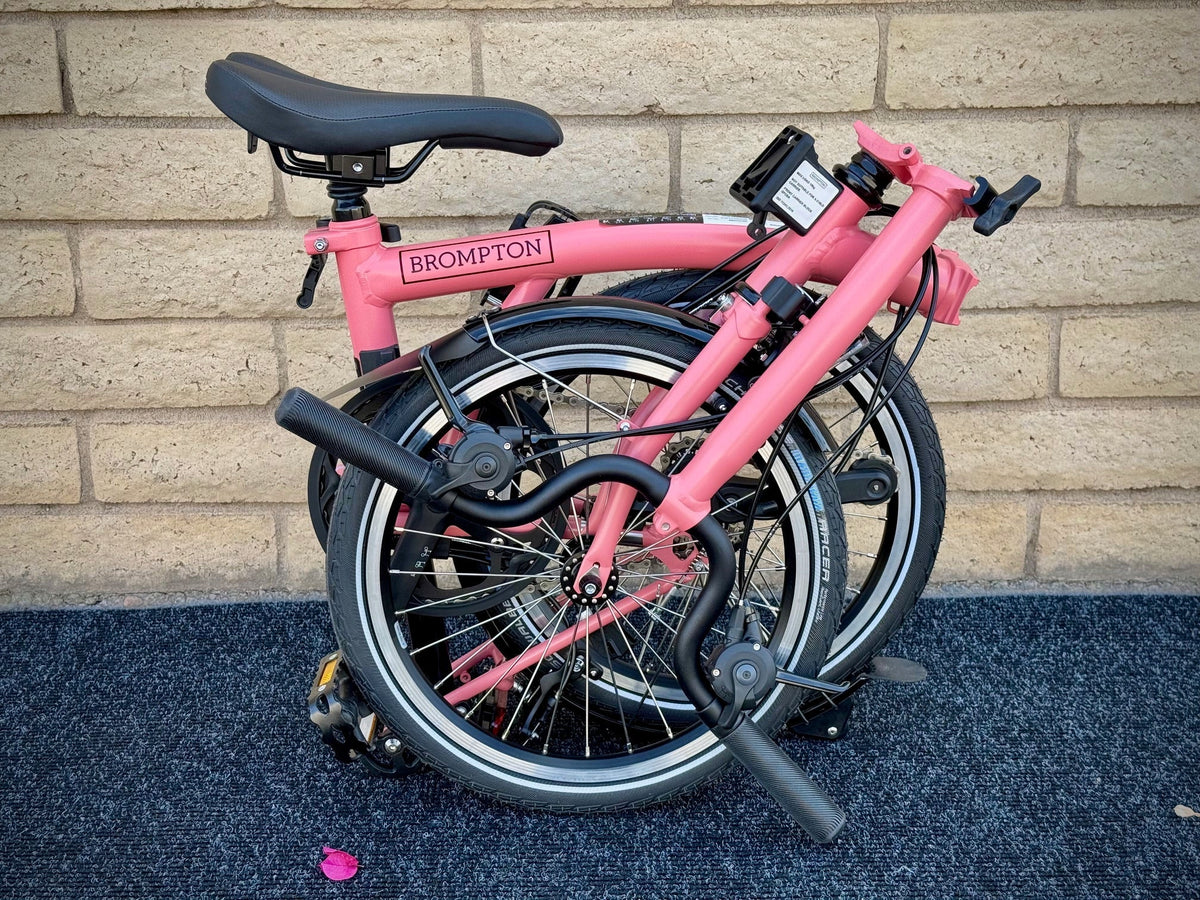 Brompton C Line 12-Speed Mid-HB Flamingo Pink