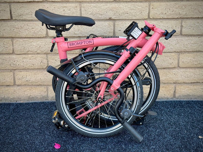 Brompton C Line 12-Speed Mid-HB Flamingo Pink