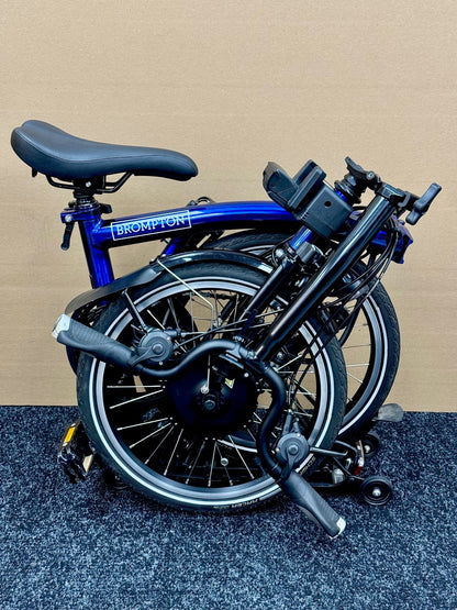 Brompton Pre-Owned 6-Speed Electric Mid-HB Bolt Blue Lacquer