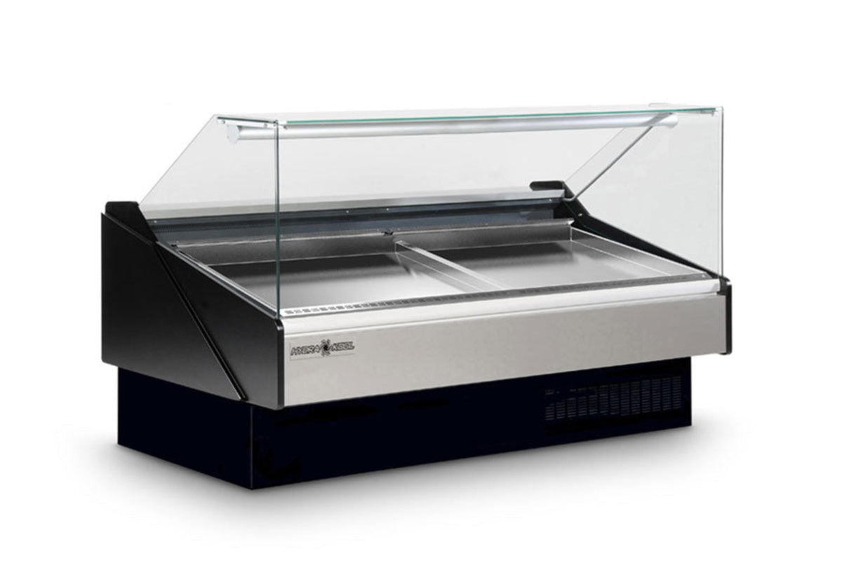 Hydra-Kool  | 101" Wide Self Contained Flat Glass Seafood Display Case - KFM-SF-100-S