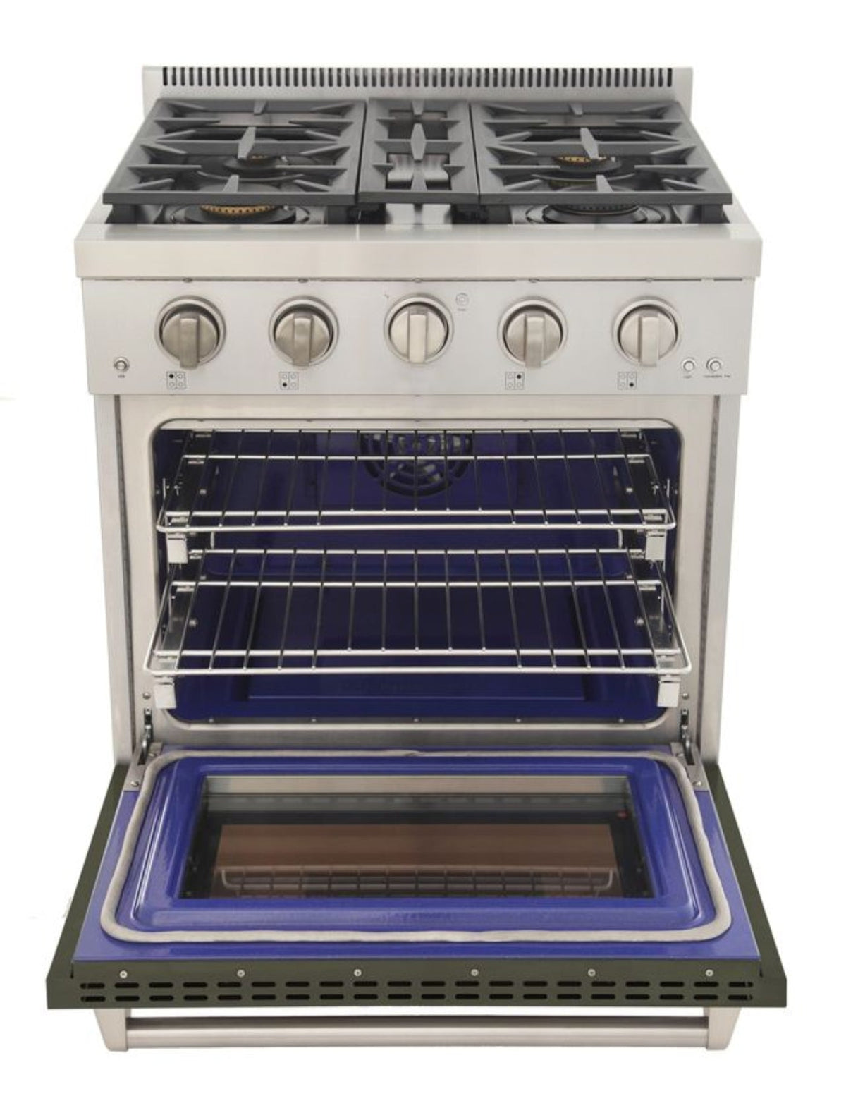 Kucht 30 Inch Professional KFX-X Series Natural Gas Stainless Steel Range with Green Oven Door - KFX3000X-G