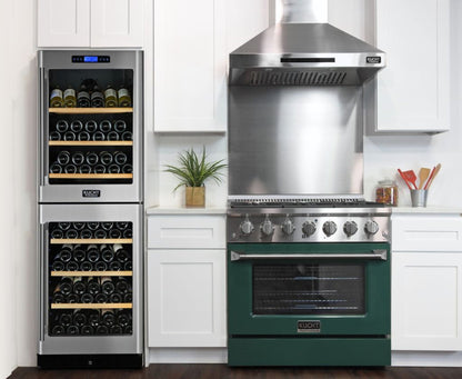 Kucht 36 Inch Professional KNG Series Liquid Propane Gas Stainless Steel Range with Green Oven Door - KNG361/LP-G