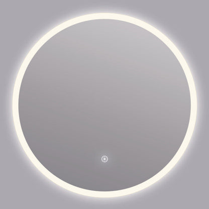 Arpella - Eva 36x36 Round Perimeter Lighted Mirror with Memory Dimmer and Defogger - LEDRD3636