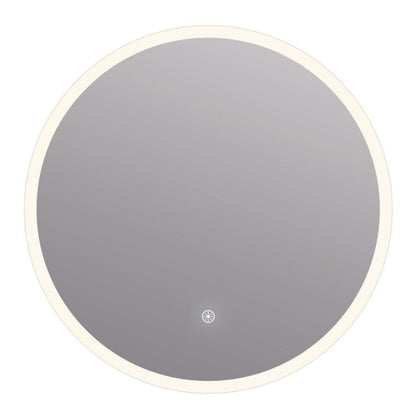 Arpella - Eva 36x36 Round Perimeter Lighted Mirror with Memory Dimmer and Defogger - LEDRD3636