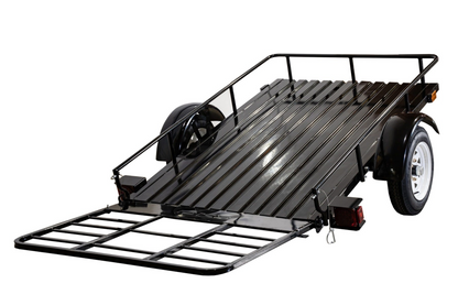 DK2 MMT4X6O Single Axle Open Rail Utility Trailer 4 ft. x 6 ft. 1295 lbs. Capacity Powder Coated Black New - MMT4X6O