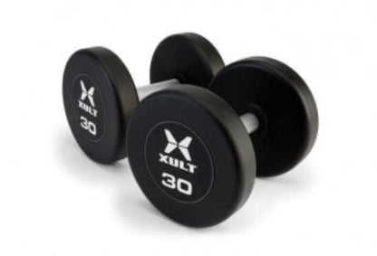 Johnson Health Tech XULT Urethane Multi-Sided Dumbbells - XULT Urethane Multi-Sided Dumbbell Pair, Black Plus, 105 lb. - XT-105URE-MTI-P