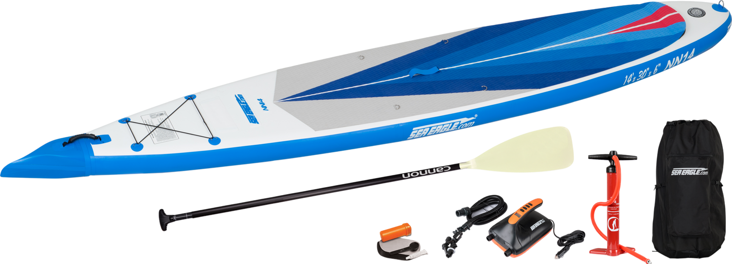 Sea Eagle NN14K_EP NeedleNose 14 Inflatable Board Electric Pump Package New - NN14K_EP