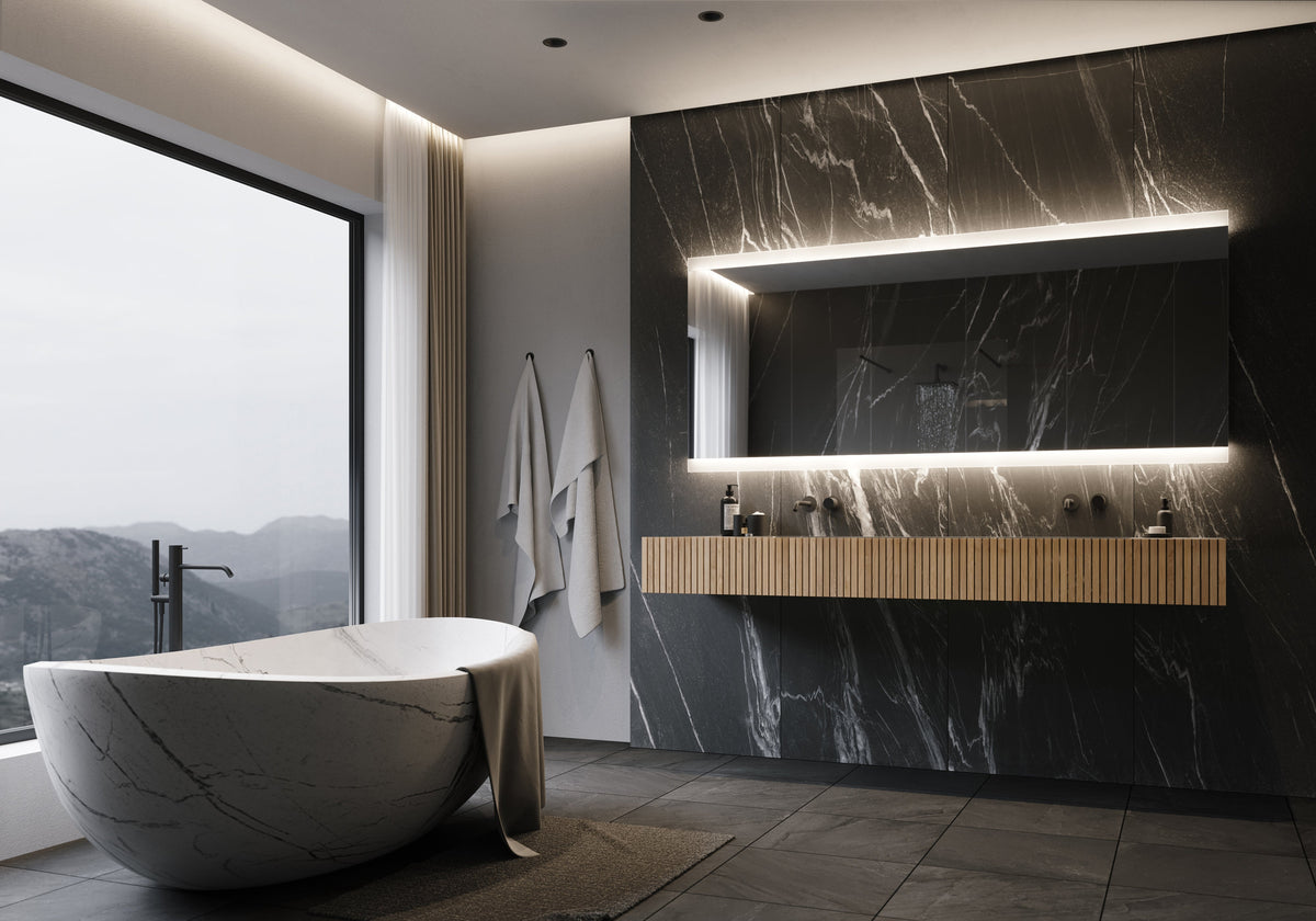 Paris Mirror 80" x 35" Rectangle Paris Backlit Mirror 3000K - PARIX80353000