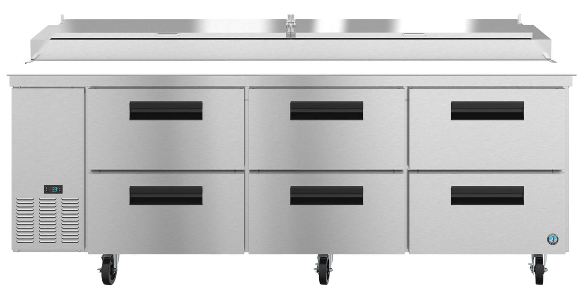 Hoshizaki 93" Wide 6 Drawer Pizza Prep Table - PR93A-D6