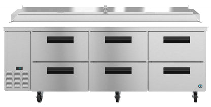 Hoshizaki 93" Wide 6 Drawer Pizza Prep Table - PR93A-D6