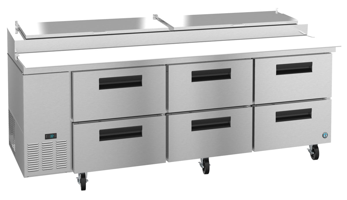 Hoshizaki 93" Wide 6 Drawer Pizza Prep Table - PR93A-D6