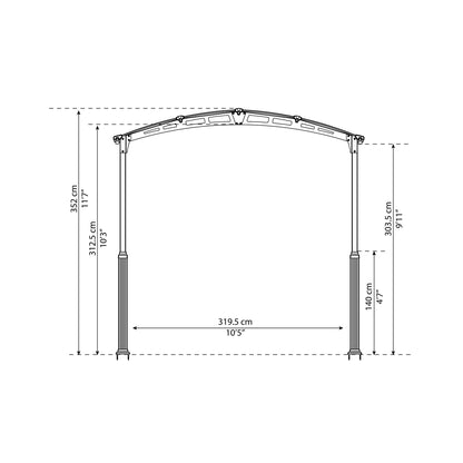 Palram - Canopia | Arcadia Alpine RV Carport 12x28x11.5 ft - HG9127