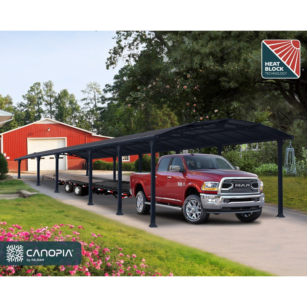 Palram - Canopia | Arcadia 5000 Carport 12x42x8 ft - HG9123