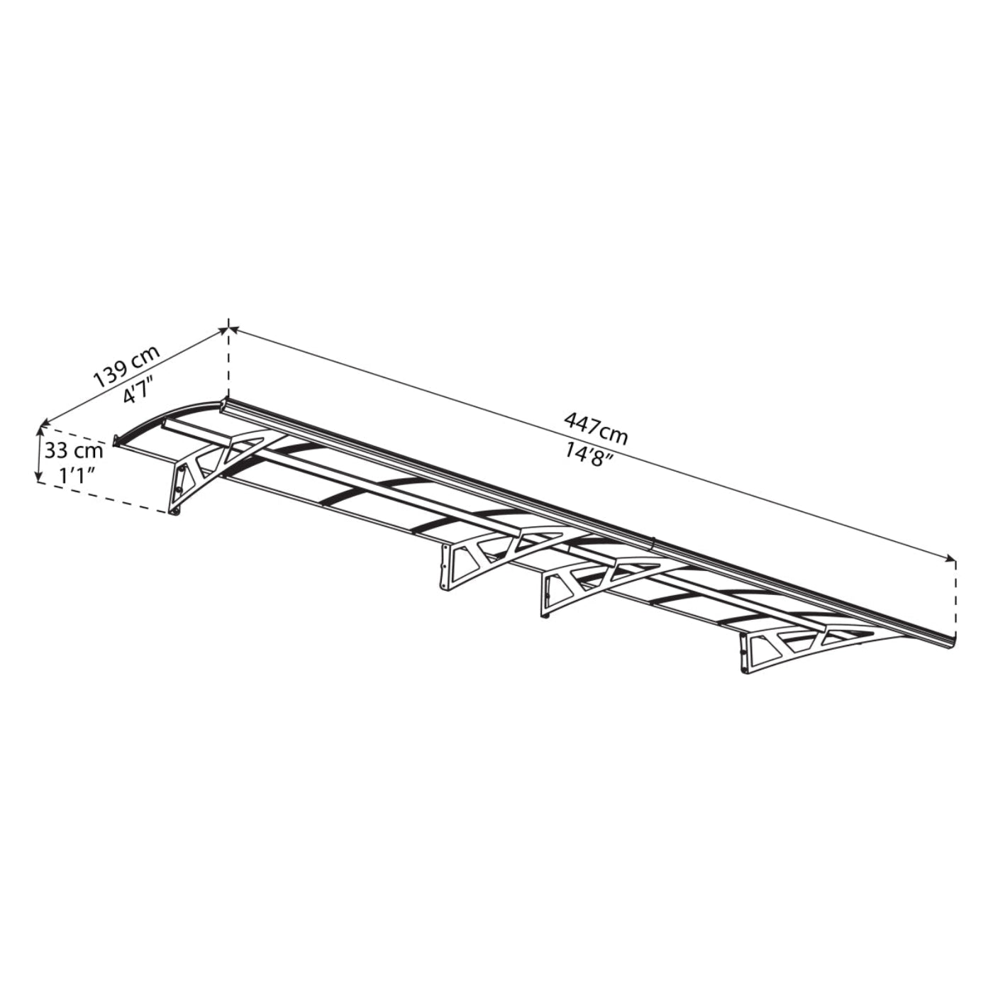 Palram - Canopia | Amsterdam Door Awning - HG9576
