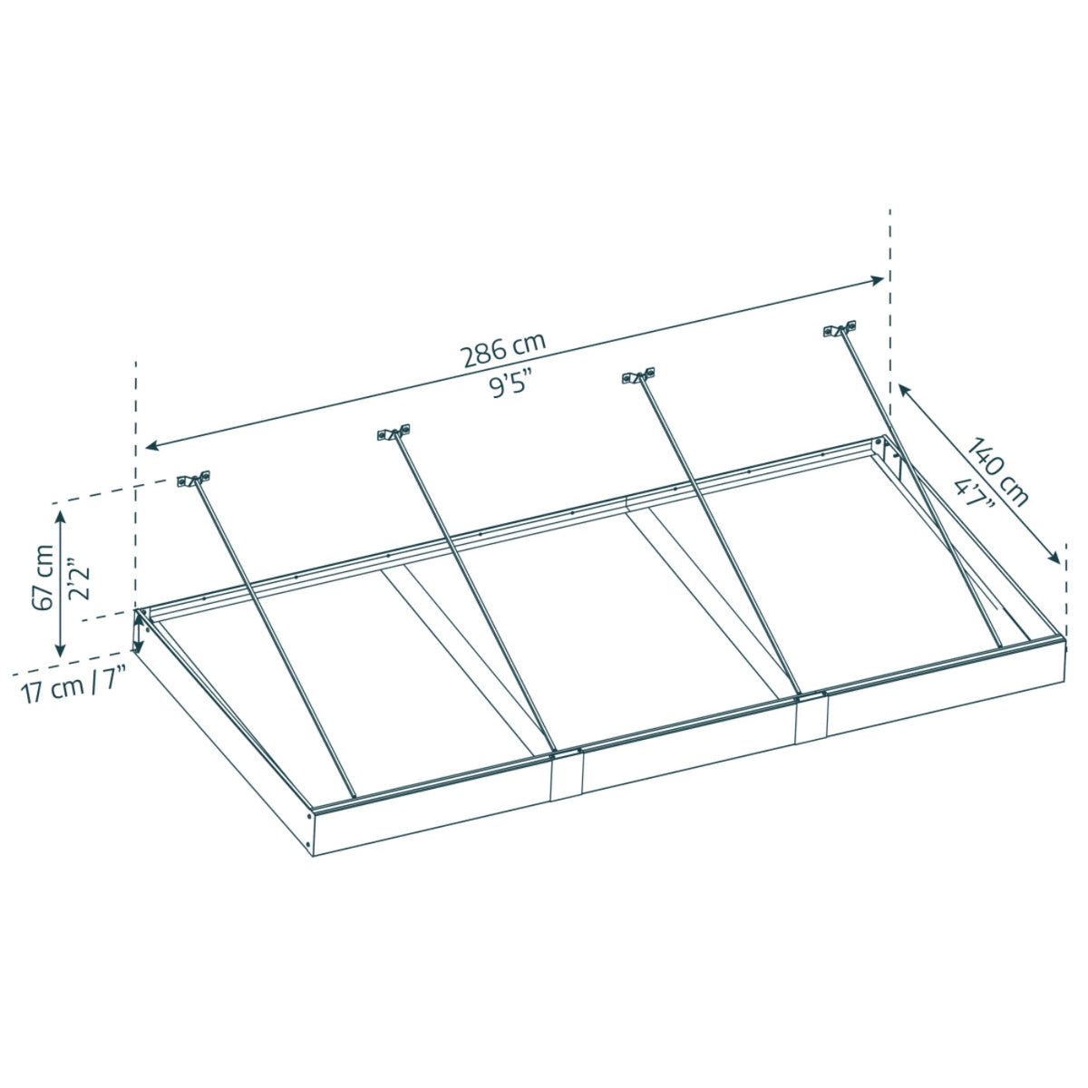 Palram - Canopia | Sophia XL Patio/Entryway/Window Awning - HG9542