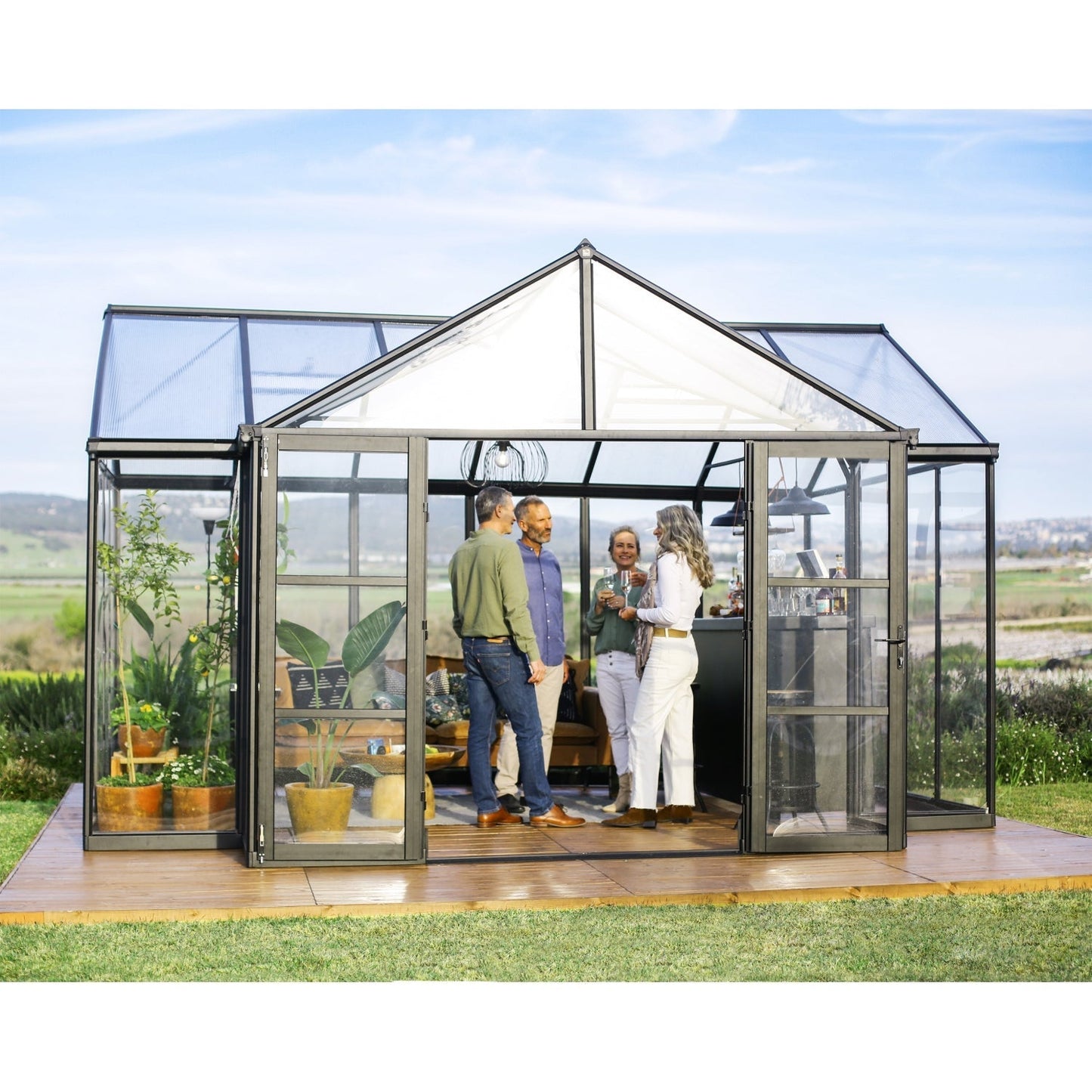 Palram - Canopia | 12x15 Ft Triomphe Chalet Greenhouse - HG5500