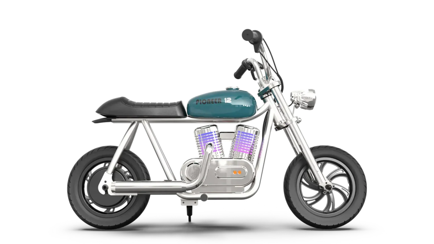 Hyper Gogo Pioneer 12 Plus Kids Electric Motorcycle, 21.9V 160W, 10 MPH - EL-MB05C-BLUE