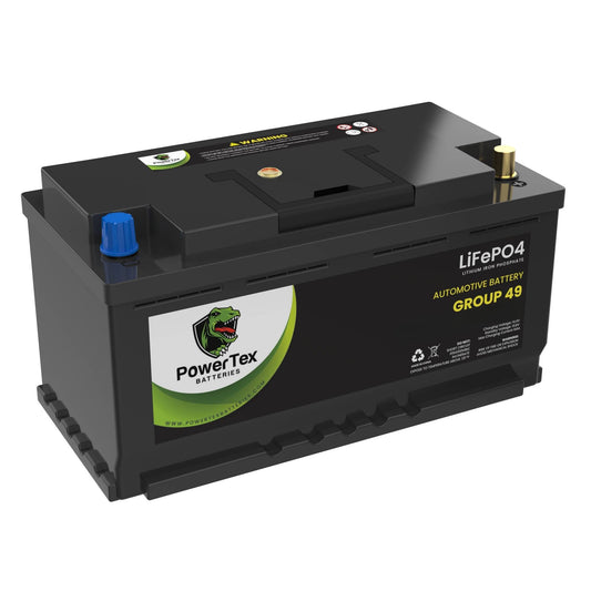 PowerTex 2015 BMW X4 Car Battery BCI Group 49 / H8 Replacement Lithium LiFePO4 Automotive Battery - PTLG49-583