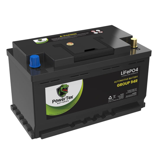 PowerTex 2020 GMC Sierra 2500 HD Car Battery BCI Group 94R / H7 Lithium LiFePO4 Automotive Battery - PTLG94R-842