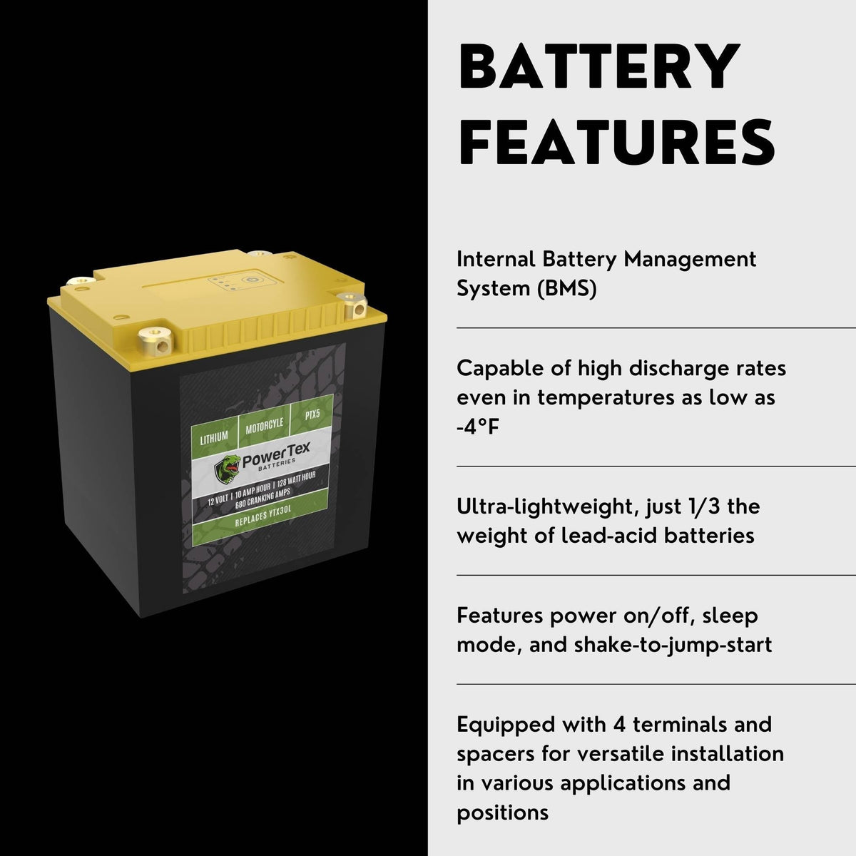 1993 BMW K75RT Lithium Battery Replacement YTX30L-BS LiFePO4 For Motorcyle