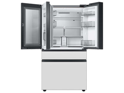 SAMSUNG Bespoke 36" 29 cu. ft. Standard Depth 4-Door French Door Smart Refrigerator with Beverage Center in Morning Blue and White Glass - RF29BB86004M