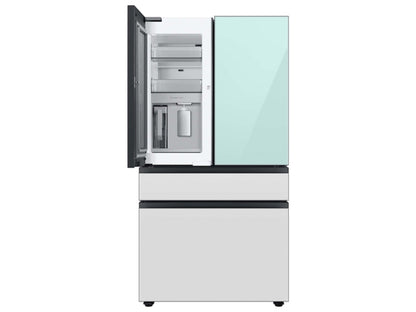 SAMSUNG Bespoke 36" 29 cu. ft. Standard Depth 4-Door French Door Smart Refrigerator with Beverage Center in Morning Blue and White Glass - RF29BB86004M