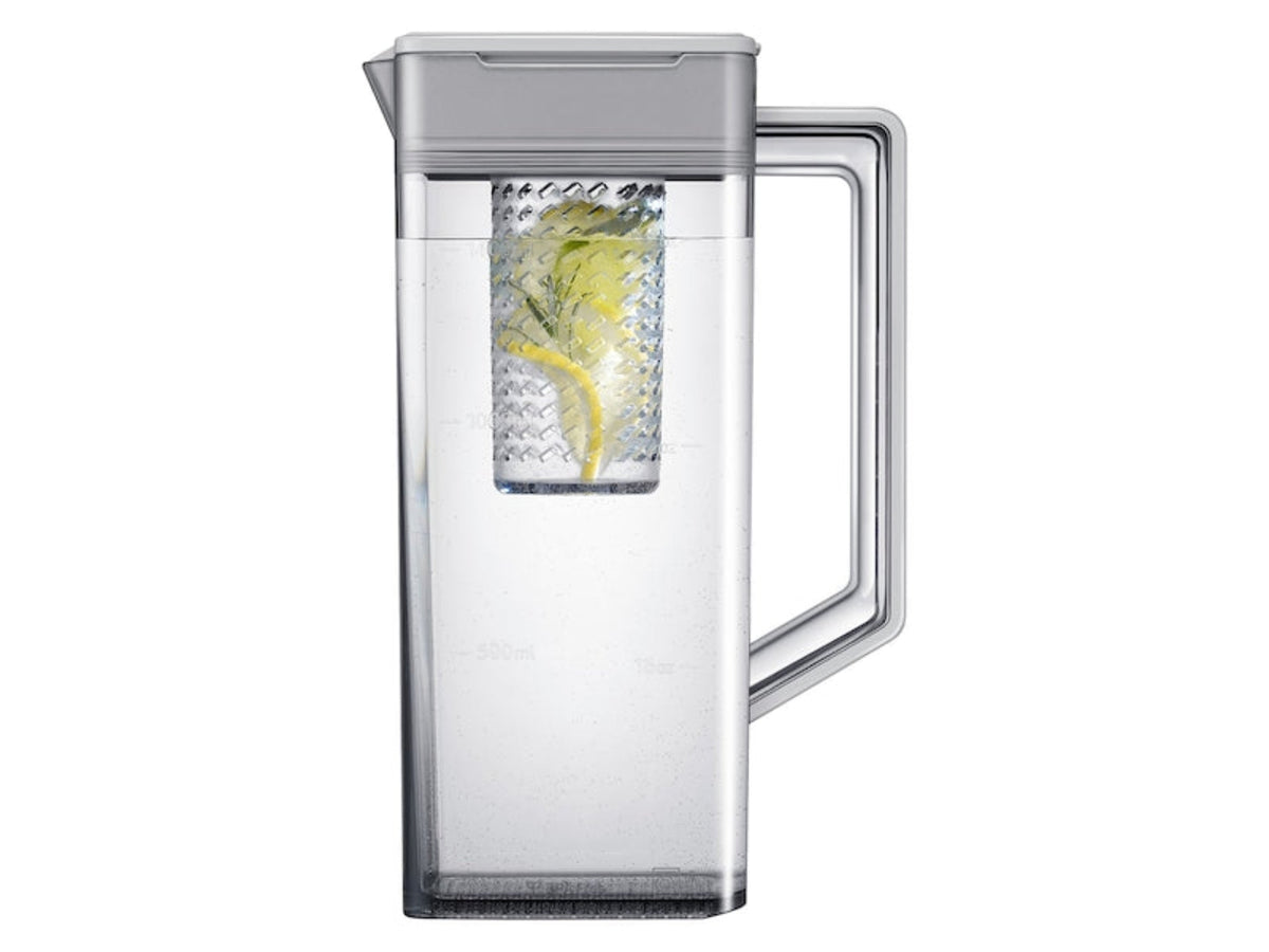 SAMSUNG Bespoke 36" 29 cu. ft. Standard Depth 4-Door French Door Smart Refrigerator with Beverage Center in Stainless Steel - RF29BB8600QLAA