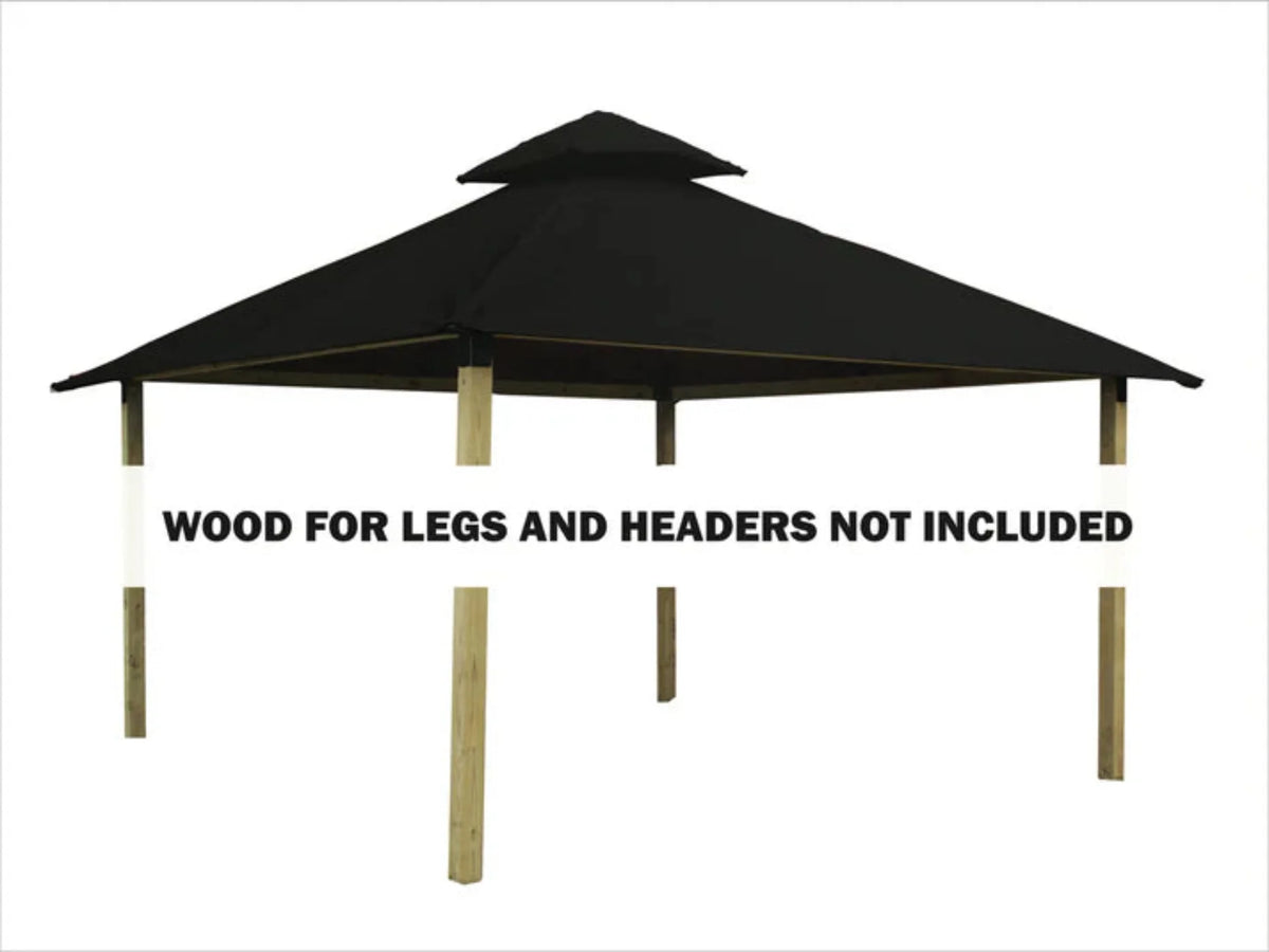 GREE Riverstone Industries ACACIA AGK14-SD 14 sq. ft. Gazebo Roof Framing And Mounting Kit with Sundura Canopy - AGK14-SD RED