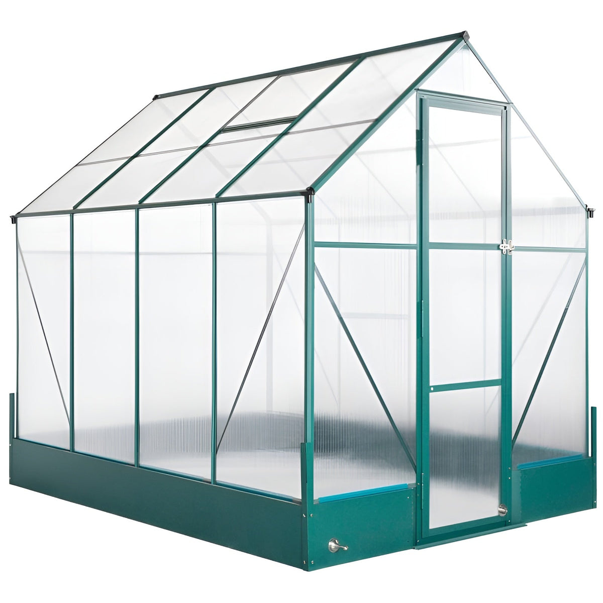 Outsunny 6' x 8' x 7' Walk-in Plant Polycarbonate Greenhouse - 845-421