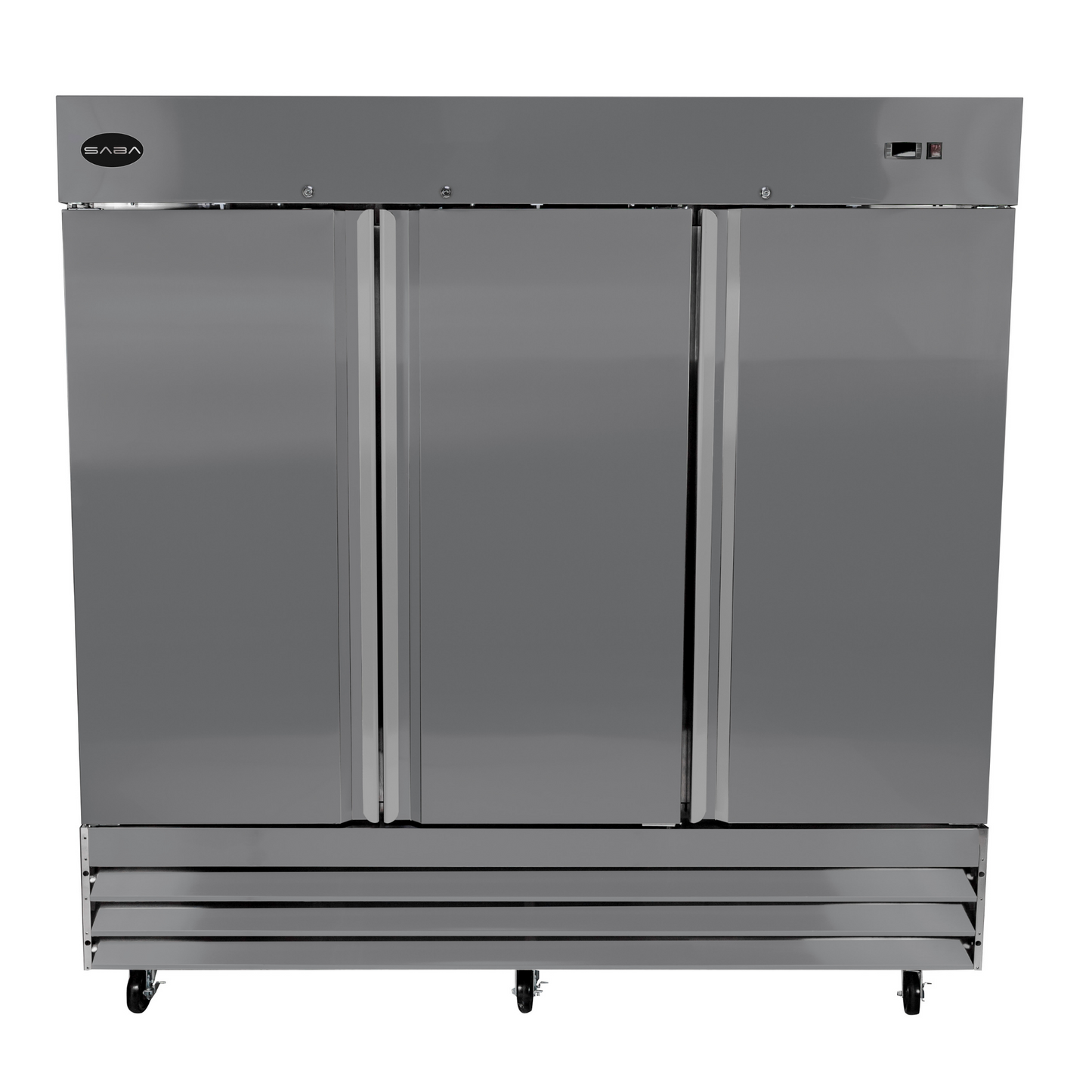 SABA Three Door Commercial Reach-In Stainless Steel Freezer -  S-72F