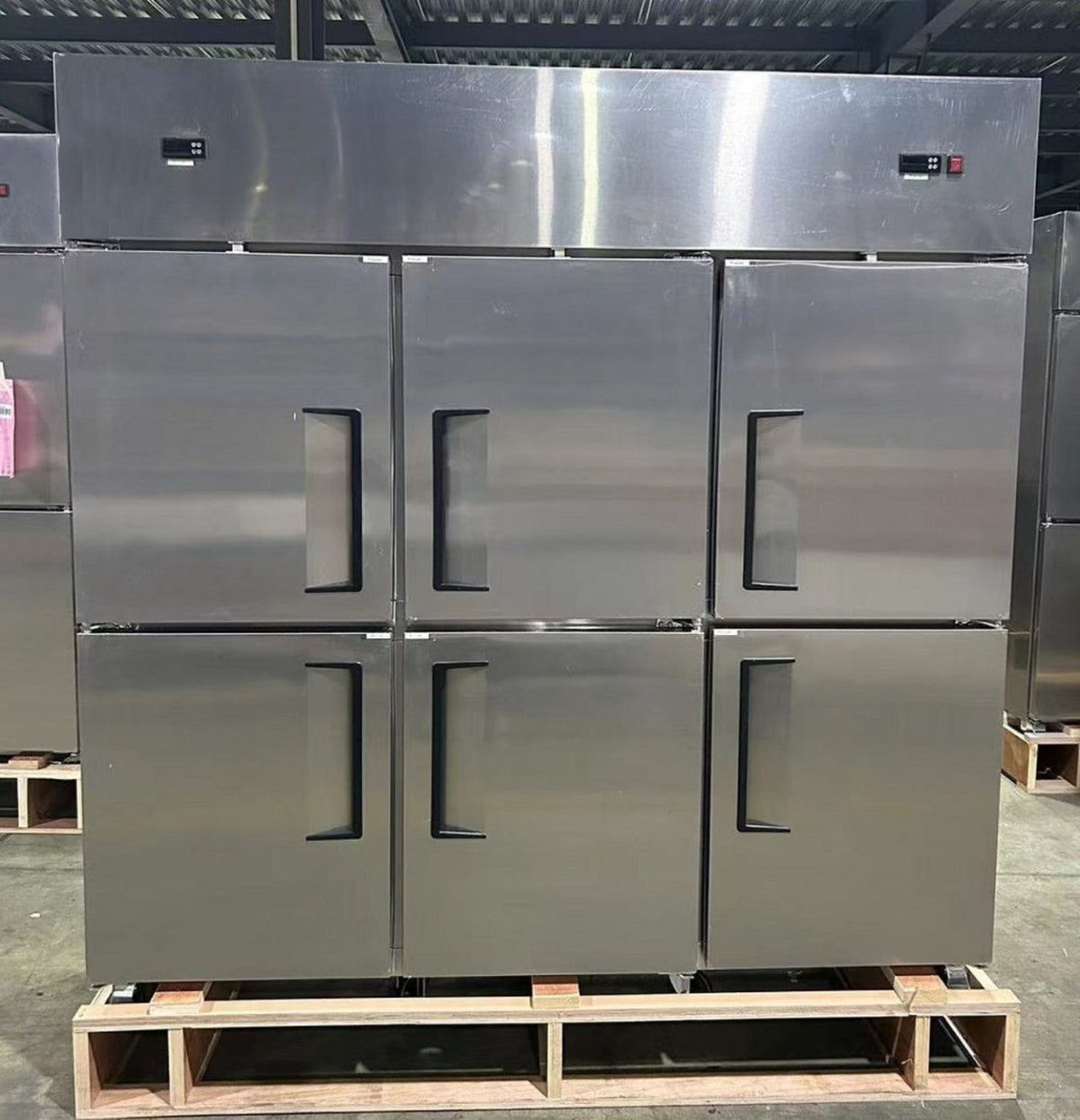 Chef AAA - SCD-660F 72" Commercial Reach-In Freezer with 6 Solid Half Doors - SCD-660F