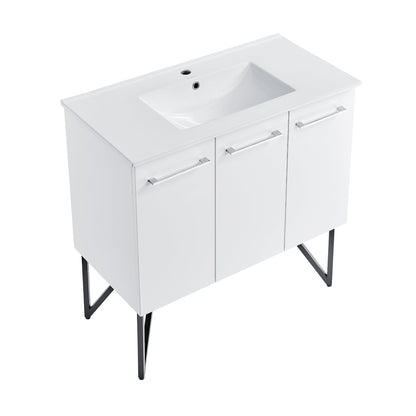 Swiss Madison Annecy 36" Bathroom Vanity in White - SM-BV213 - Backyard Provider