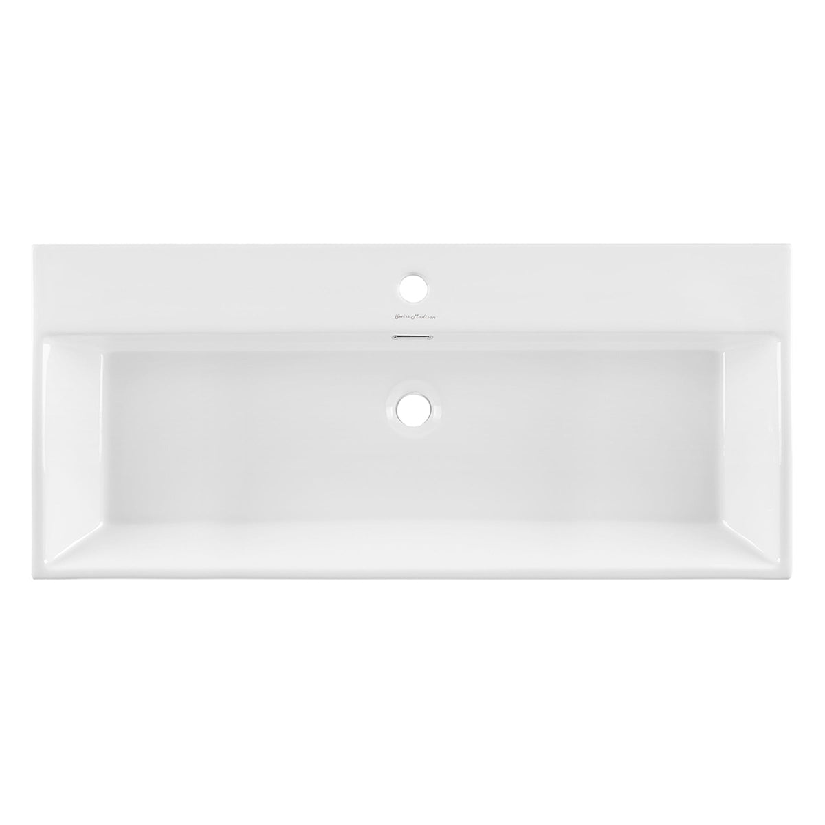 Swiss Madison Claire 40" Console Sink White Basin Chrome Legs - SM-CS714 - Backyard Provider