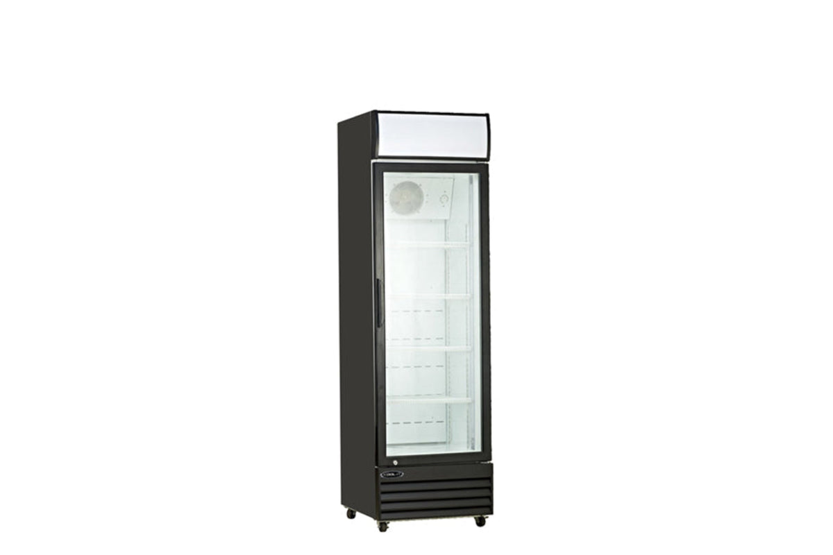 Kool-It  23" Wide 1 Swing Door Black Merchandiser Refrigerator - KGM-13
