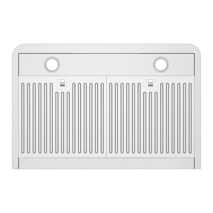 Awoco RH-SP06-T Super Quiet Split Stainless Steel Range Hood, 4 Speeds, 6" Round Top Vent, 800CFM, with LED Lights - RH-SP06-T30