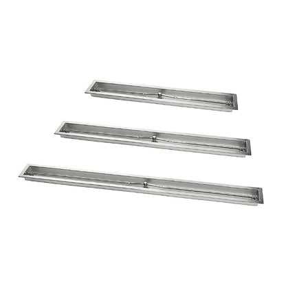 60" Stainless Steel Trough Burner with pan - 60SSTRGH