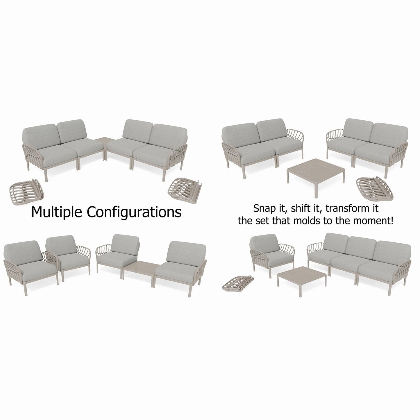 Strata Furniture Dahlia Patio Loveseat and Chair Group -  ODALCCTGG