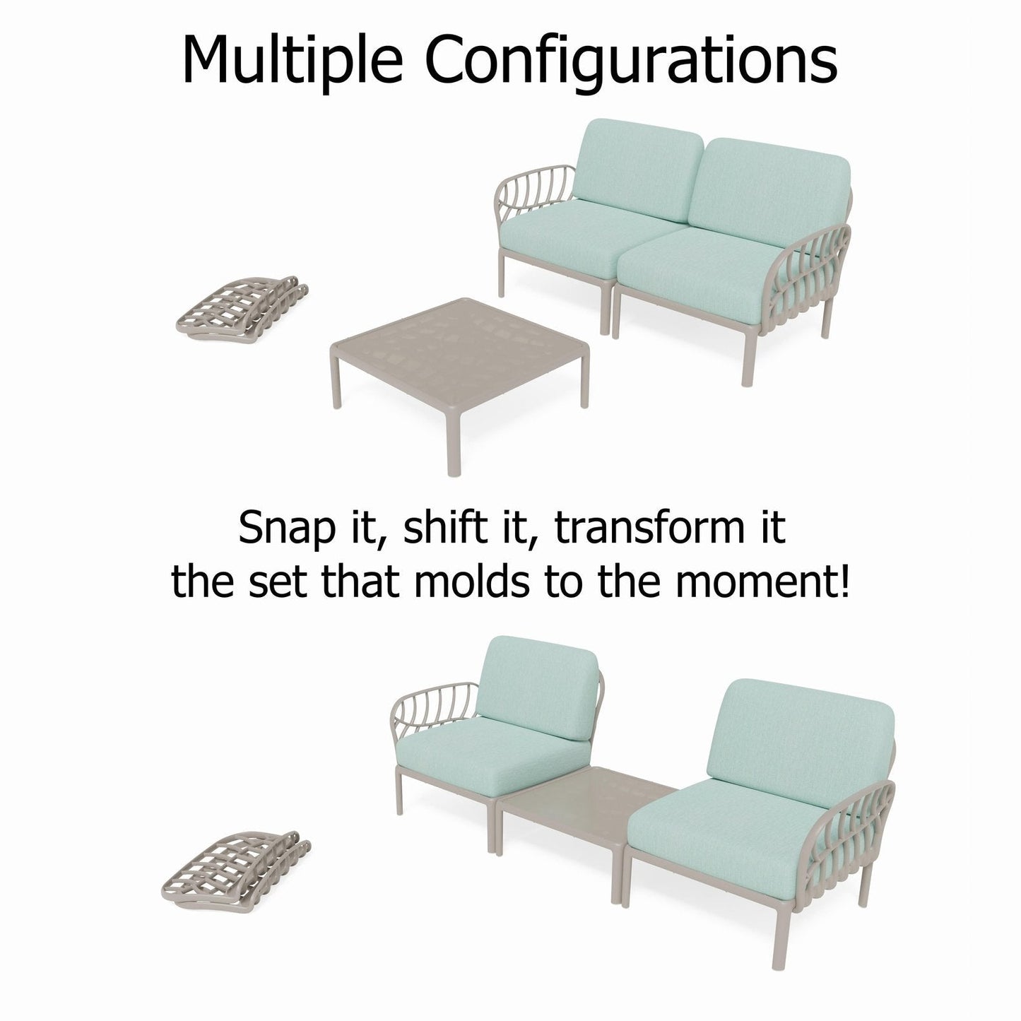 Strata Furniture Dahlia Patio Set Chairs and Table -  ODACCTGM