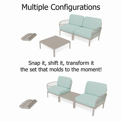 Strata Furniture Dahlia Patio Set Chairs and Table -  ODACCTGM