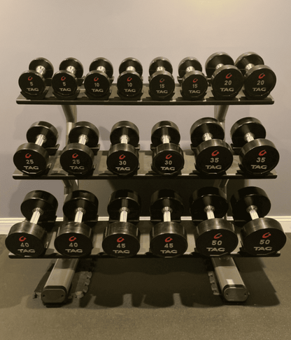 TAG Fitness 5lb – 50lb Urethane Dumbbells - 1770024682255_132