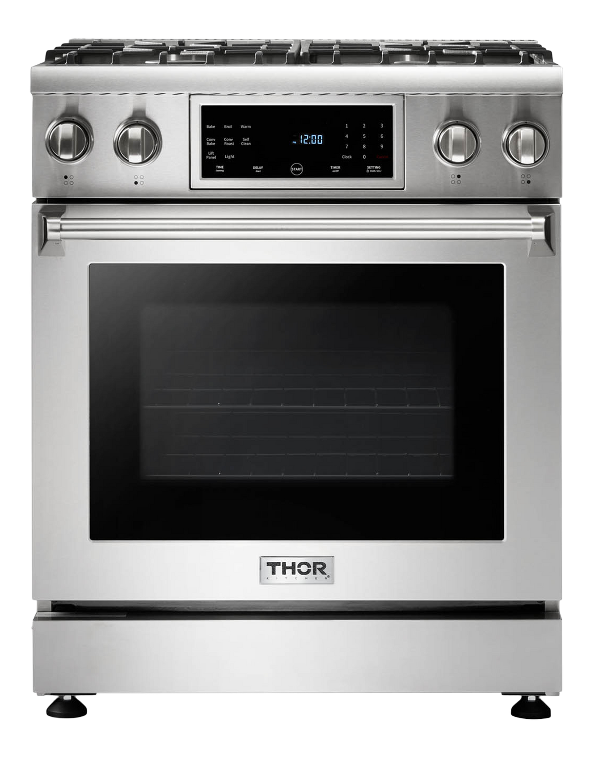 Thor Kitchen 30-Inch Tilt Panel Professional Liquid Propane Range -TRG3001LP