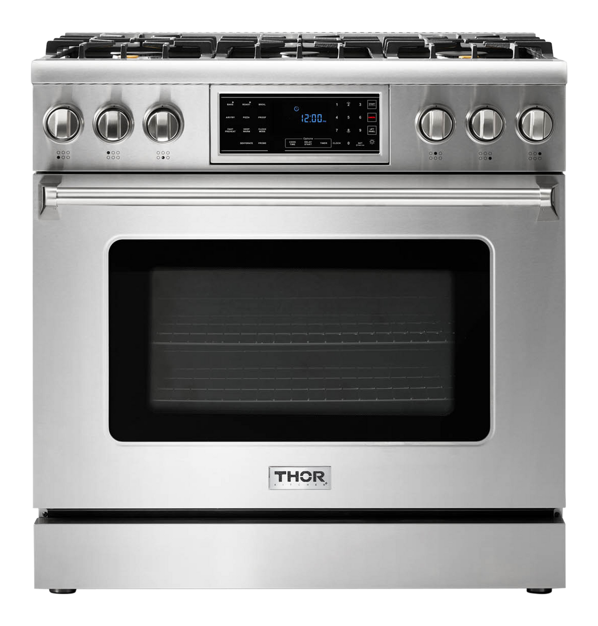 THOR Kitchen 36-Inch Tilt Panel Gas Range - Professional - TRG3601